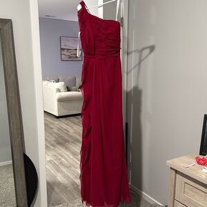 Azazie burgundy bridesmaid dress